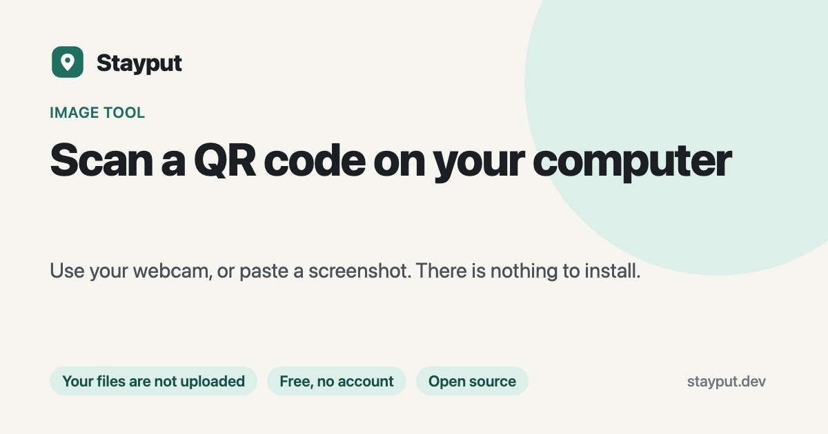 QR Code Scanner for PC, Mac and Laptop | Stayput